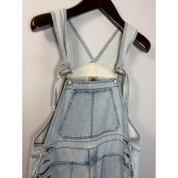 Vintage JNCO Jeans Denim Overalls Baggy Shorts Mens L 90s Skater Rave Streetwear - Picture 3 of 8